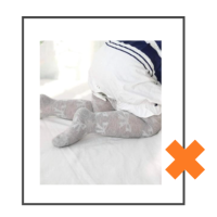 Kinder maillot met strikjes grijs